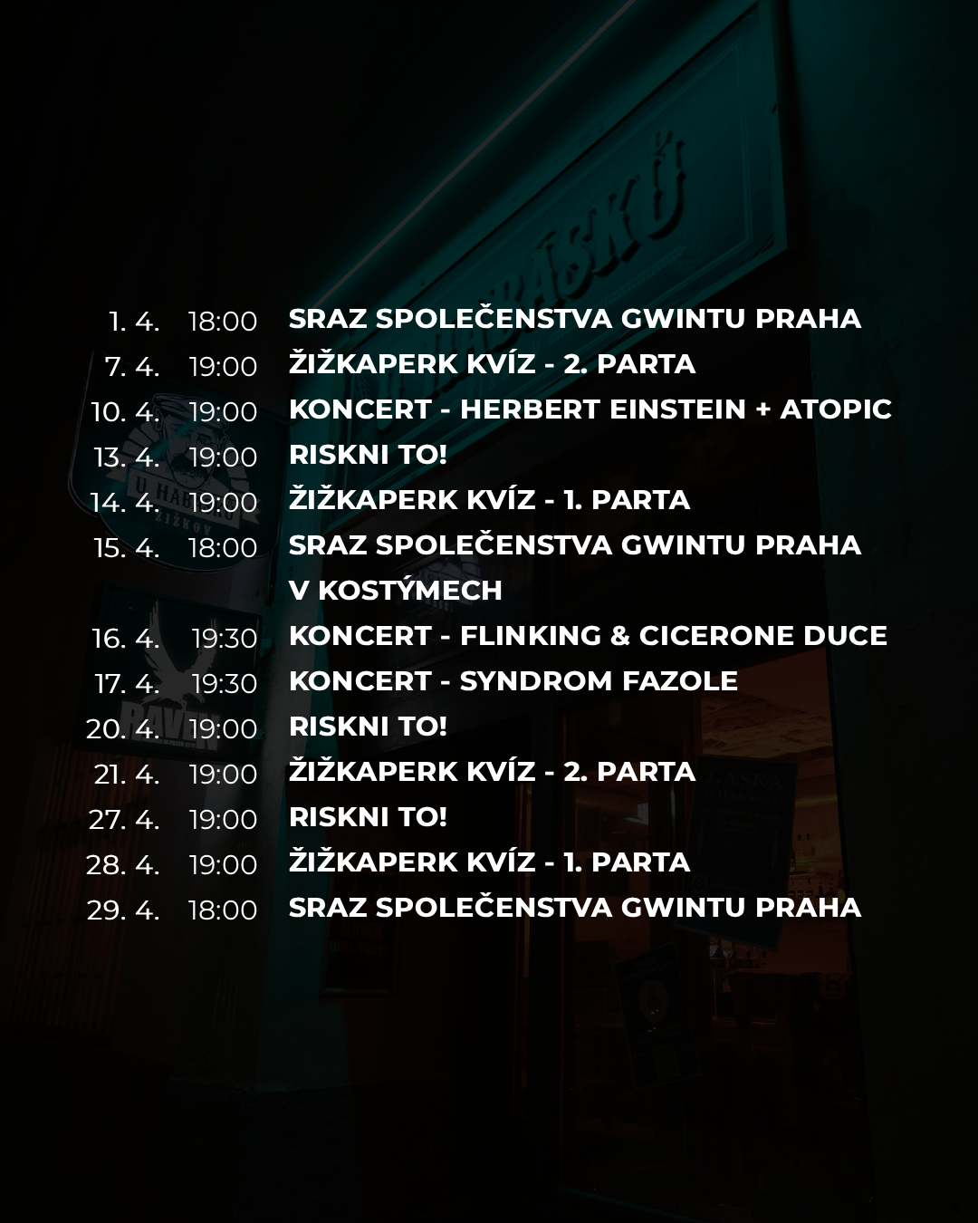 Program březen