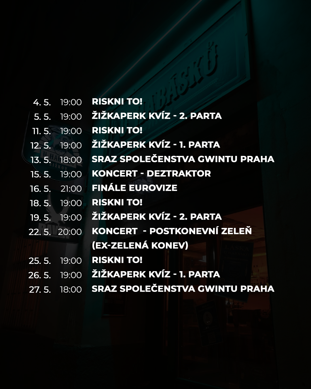 Program květen
